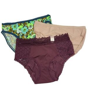 3 COMFY HIGH LEG HIGH CUT PANTY SET VICTORIA’S SECRET‎ AMBRIELLE NWT LARGE